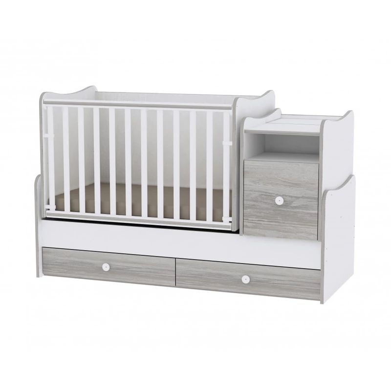 Lorelli Trend PLUS kombi ágy 70x165 + Exclusive szekrény - White & Artwood