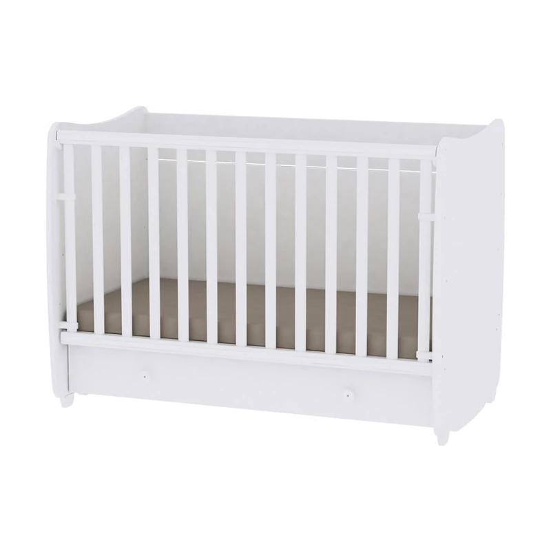 Lorelli Dream kiságy 70x140 + Cupboard pelenkázó komód + Exclusive szekrény - White