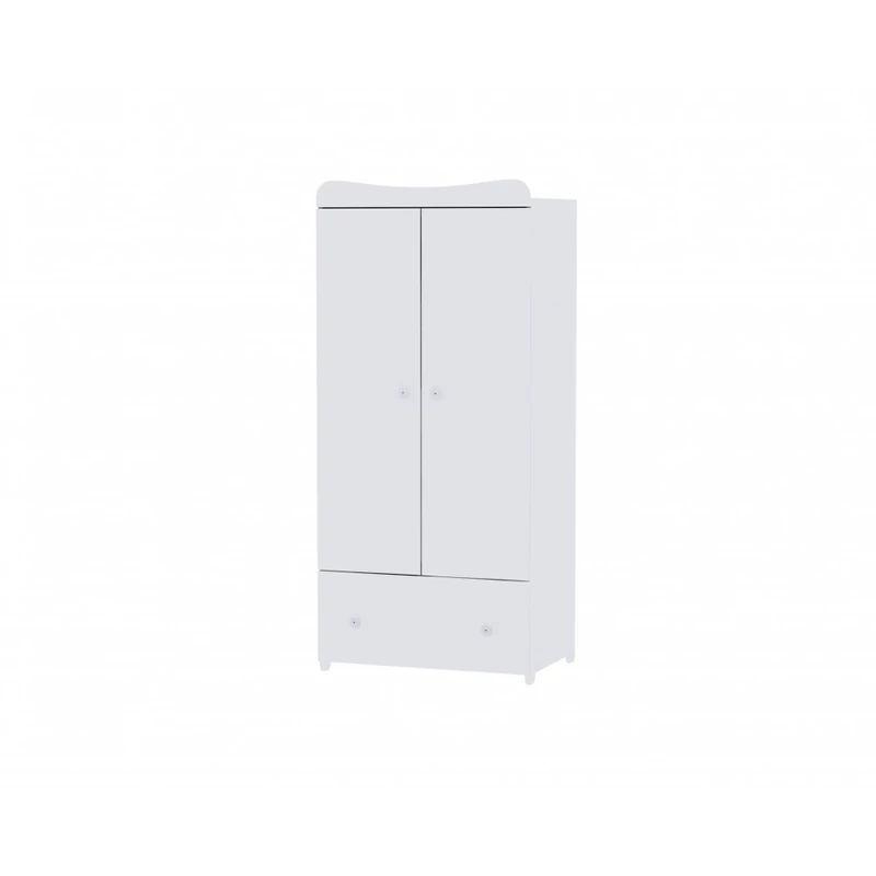 Lorelli Dream kiságy 70x140 + Cupboard pelenkázó komód + Exclusive szekrény - White