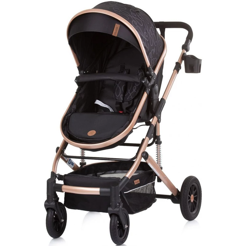 Chipolino Estelle babakocsi mózessé alakítható sport résszel + autóshordozó 0-13kg - Ebony