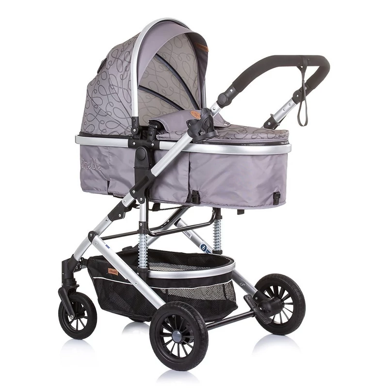 Chipolino Estelle babakocsi mózessé alakítható sport résszel + autóshordozó 0-13kg - Glacier