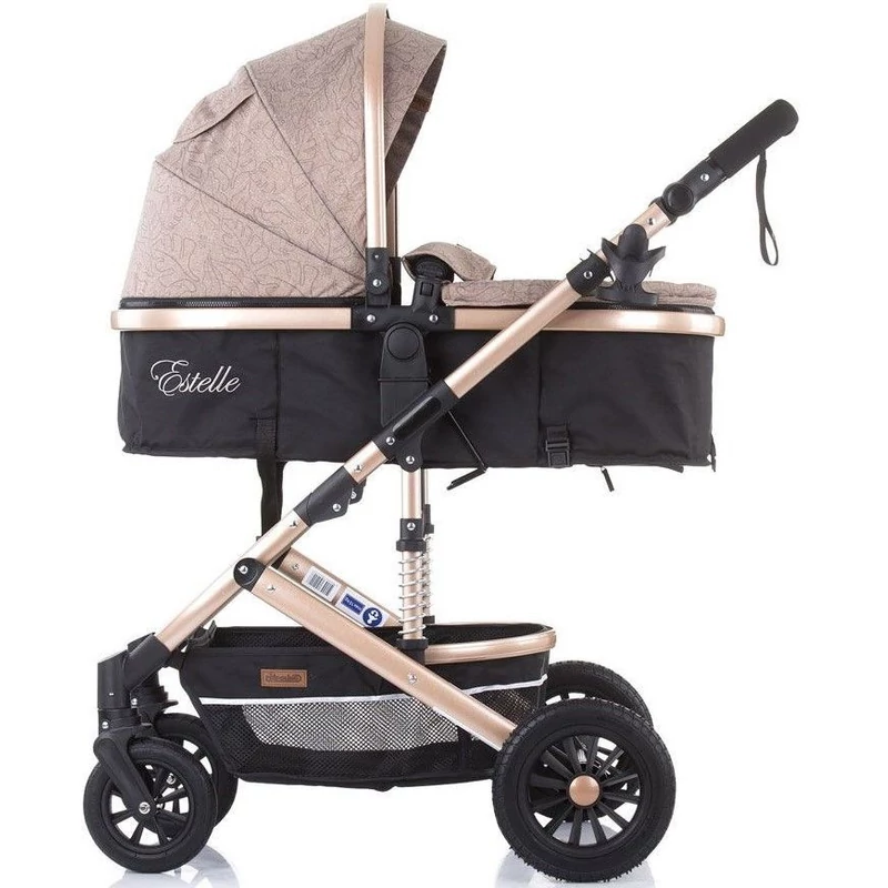 Chipolino Estelle babakocsi mózessé alakítható sport résszel + autóshordozó 0-13kg - Sand