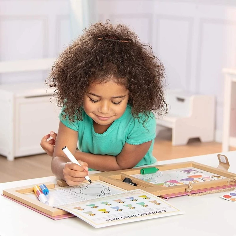 Melissa & Doug letörölhető rajz és mágneses játékkészlet - hercegnő