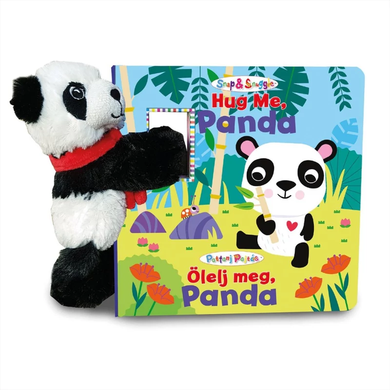 Snap & Snuggle Pattanj pajtás plüss barát képeskönyvvel - ölelnivaló panda