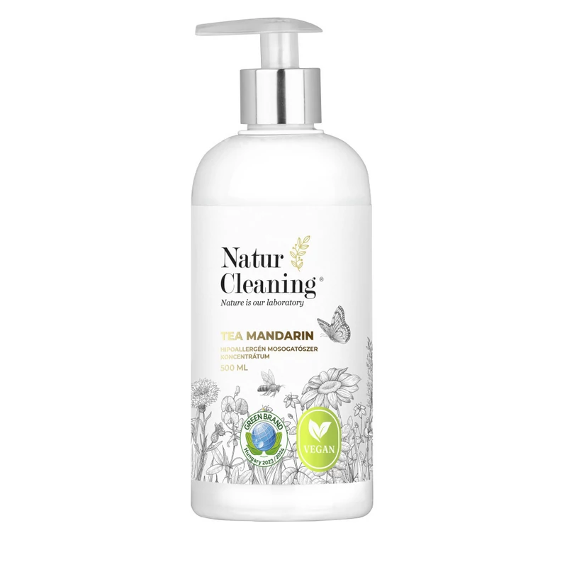 NaturCleaning Mosogatószer koncentrátum 500 ml pumpás - tea-mandarin