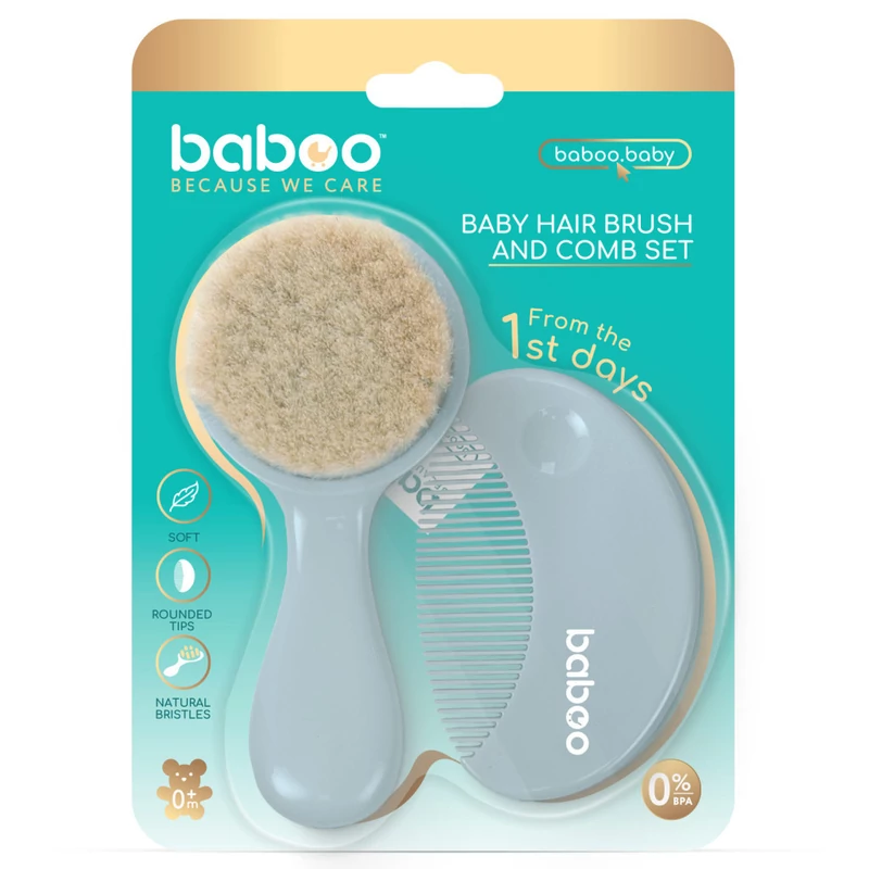 Baboo baba fésű és kefe szett - kék