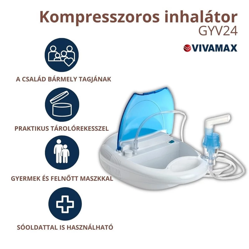 Vivamax Kompresszoros inhalátor tároló rekesszel