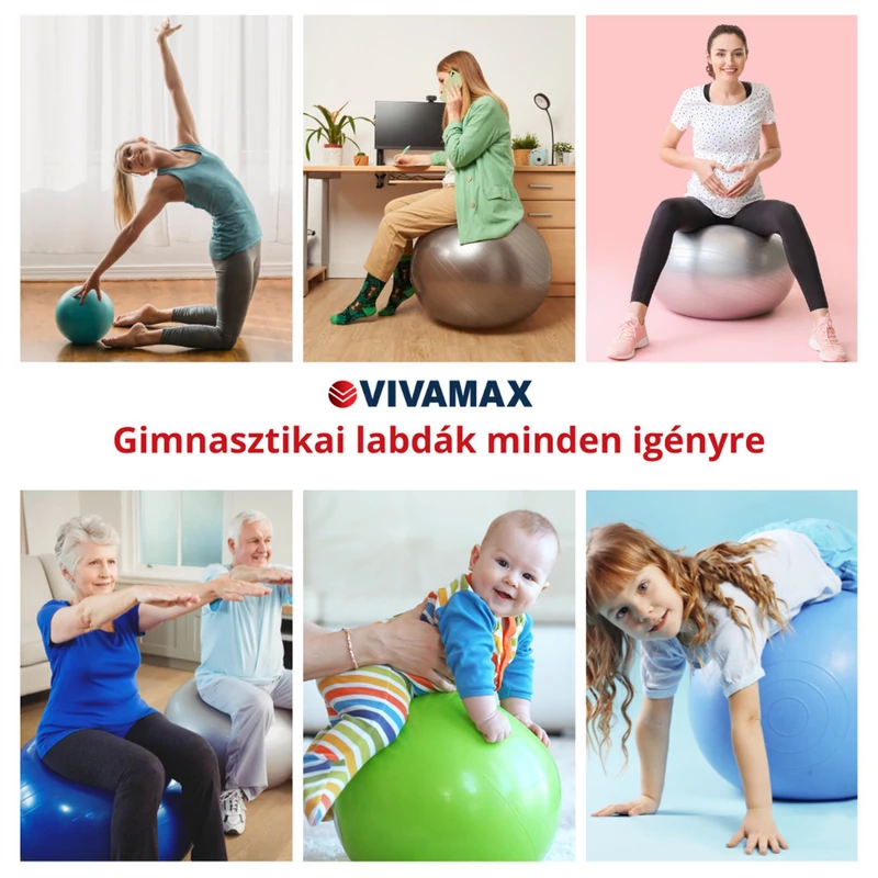 VivaFit Gimnasztikai labda 65 cm - zöld