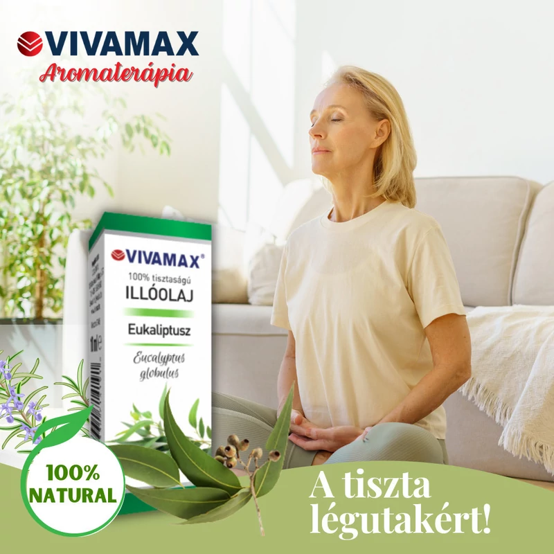 Vivamax Eukaliptusz 100%-os tisztaságú illóolaj (10 ml)