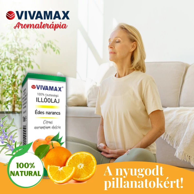 Vivamax Édes narancs 100%-os tisztaságú illóolaj (10 ml)