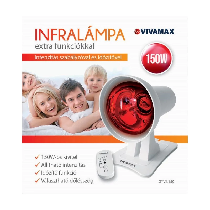 Vivamax Infralámpa extra funkciókkal (150 W-os izzóval)