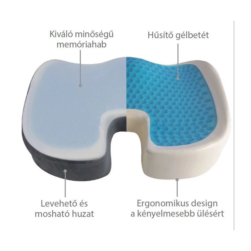 Vivamax Memóriahabos ülőpárna gélbetéttel