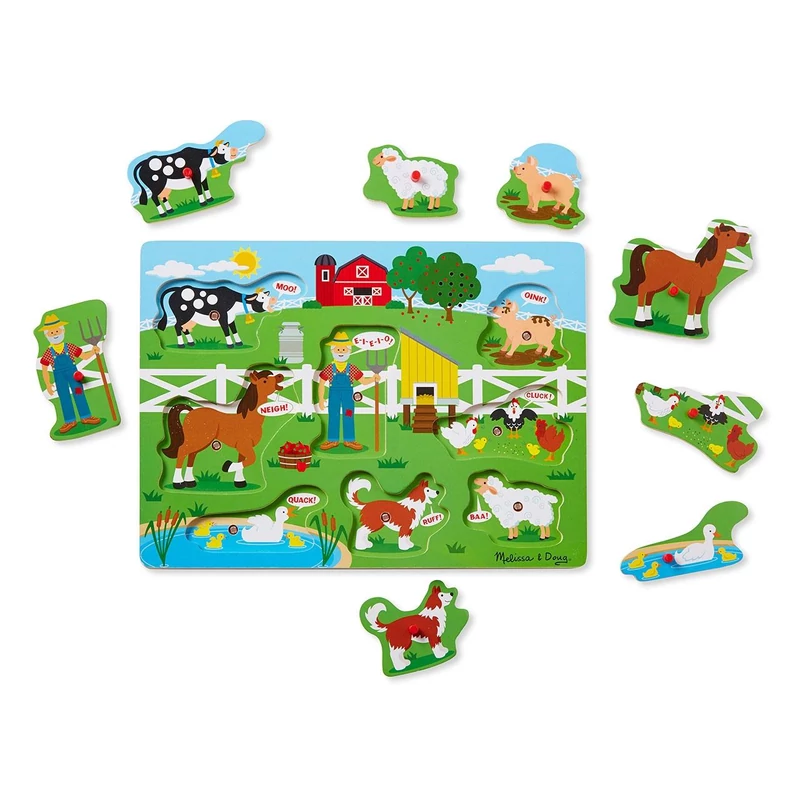 Melissa & Doug Hangos puzzle, Old MacDonald farmja