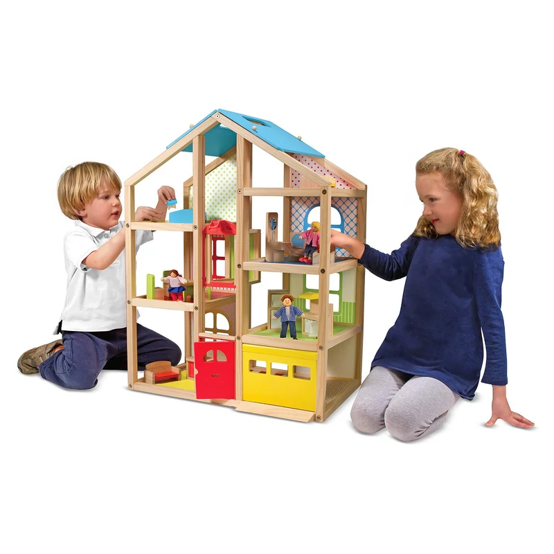 Melissa & Doug Emeletes fa babaház lifttel