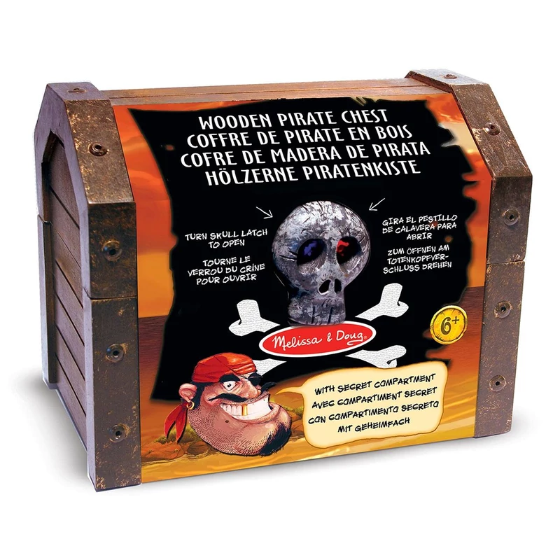 Melissa & Doug, szerepjáték, fa kalózláda