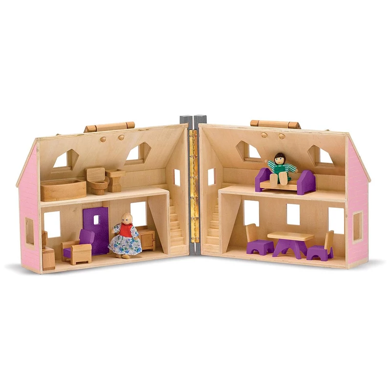 Melissa & Doug Szétnyitható fa babaház