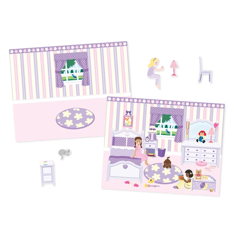 Melissa & Doug Kreatív játék, Újrahasználható matrica készlet, lakberendezés
