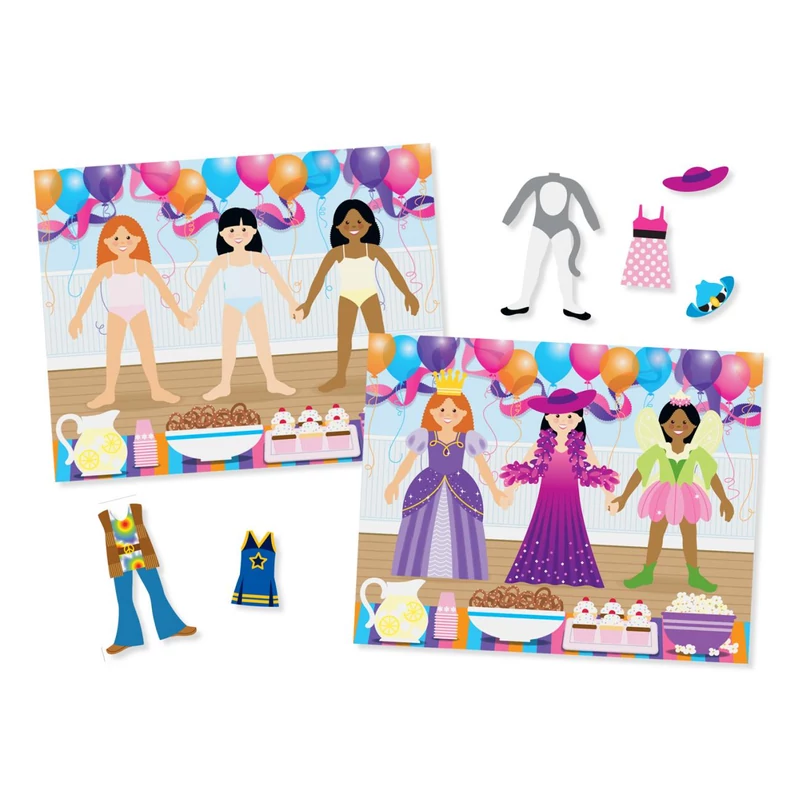 Melissa & Doug Kreatív játék, Újrahasználható matrica készlet, öltöztető