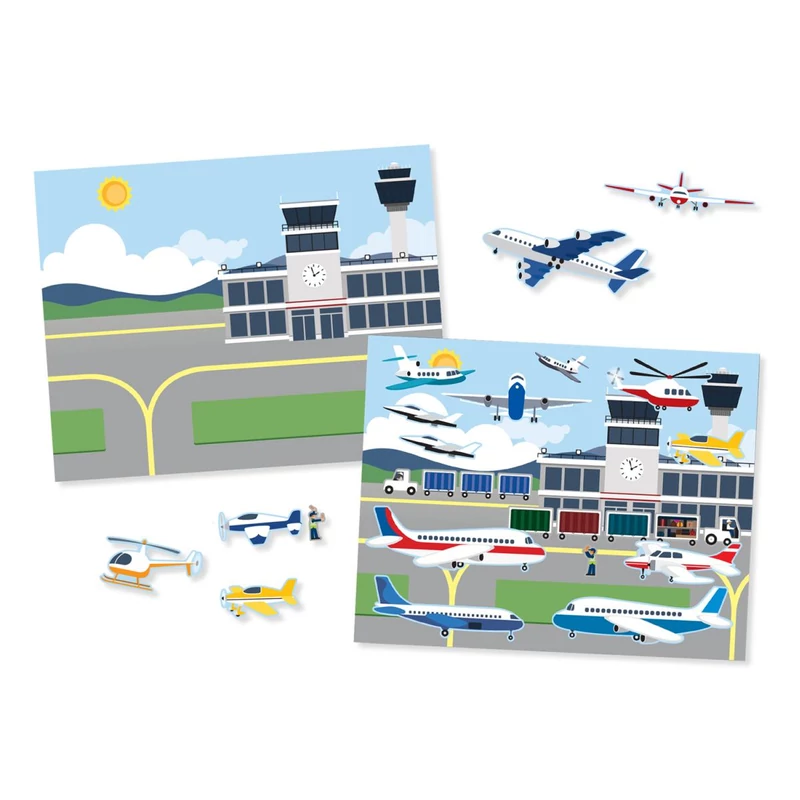 Melissa & Doug Kreatív játék, Újrahasználható matrica készlet, járművek