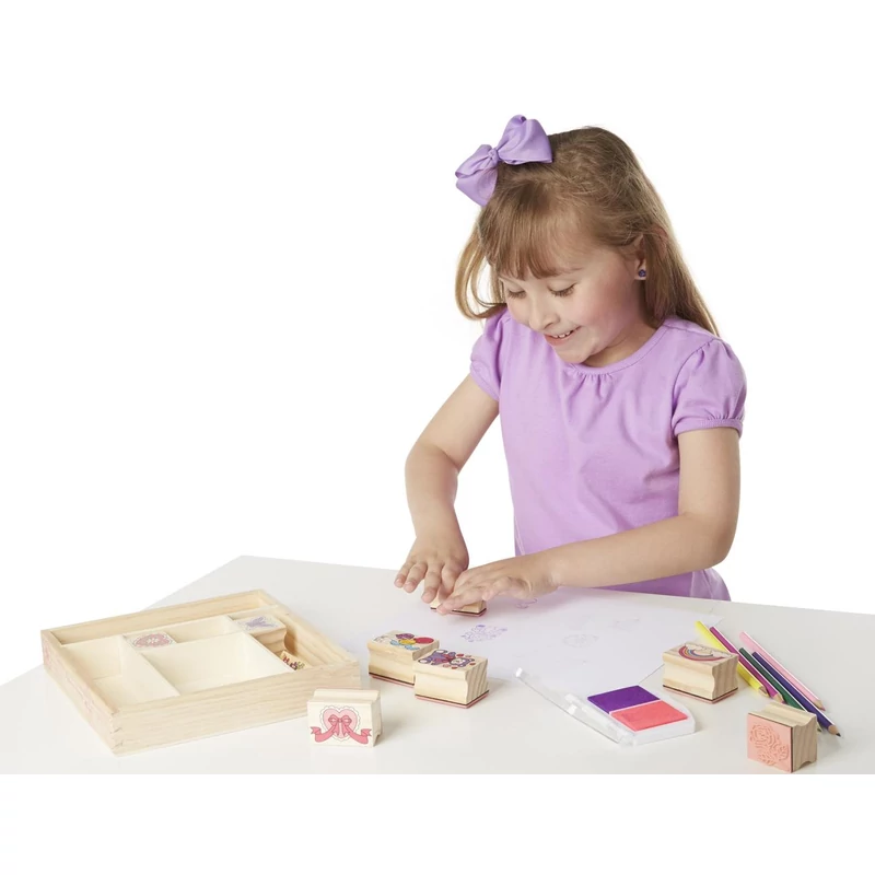 Melissa & Doug Fa nyomda készlet ceruzákkal, barátság