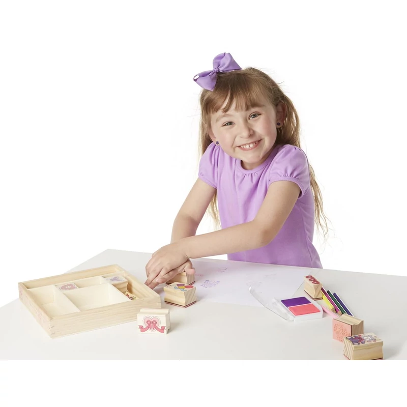 Melissa & Doug Fa nyomda készlet ceruzákkal, barátság