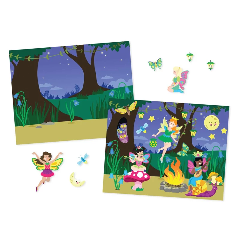 Melissa & Doug Kreatív játék, Újrahasználható matrica készlet, tündérek