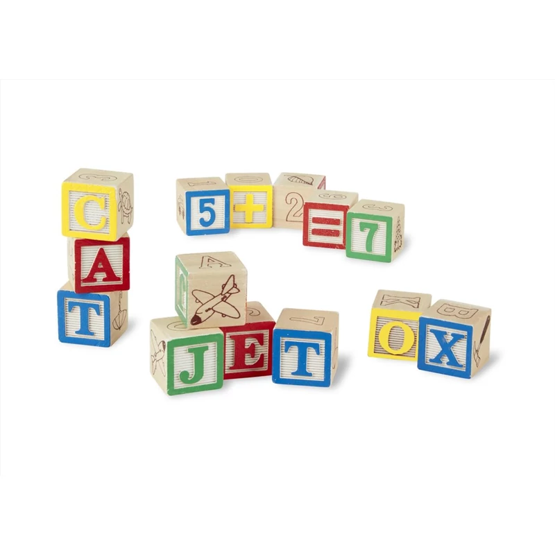 Melissa & Doug Fa készségfejlesztő játék, ABC és számok