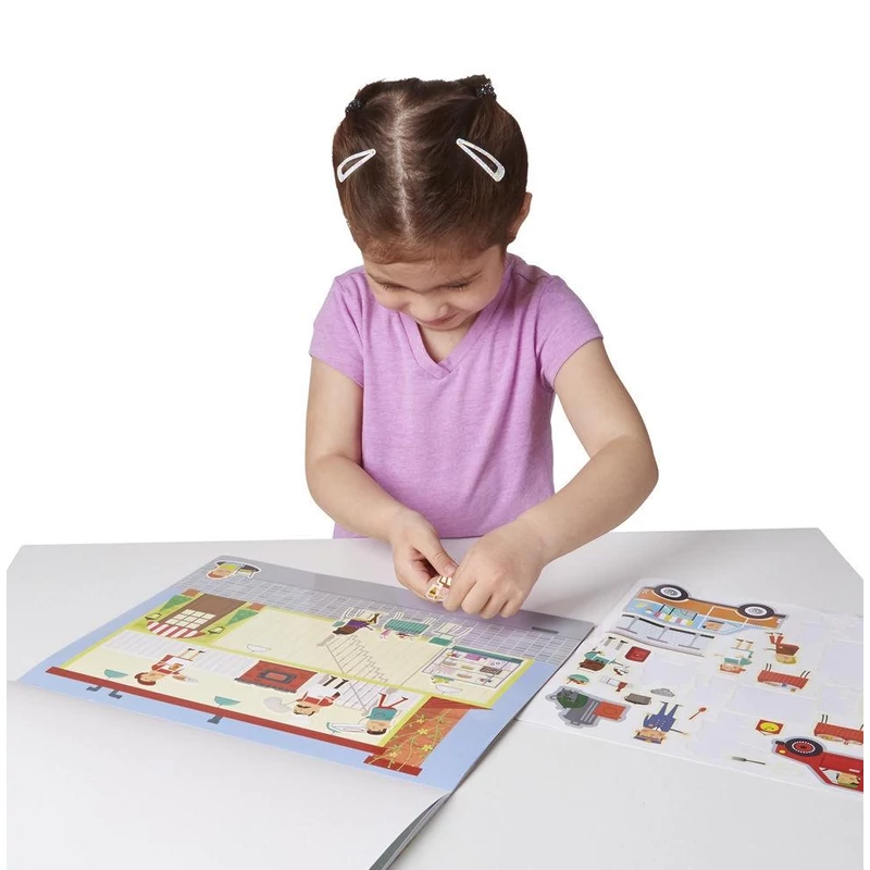 Melissa & Doug Kreatív játék, Újrahasználható matrica készlet, város