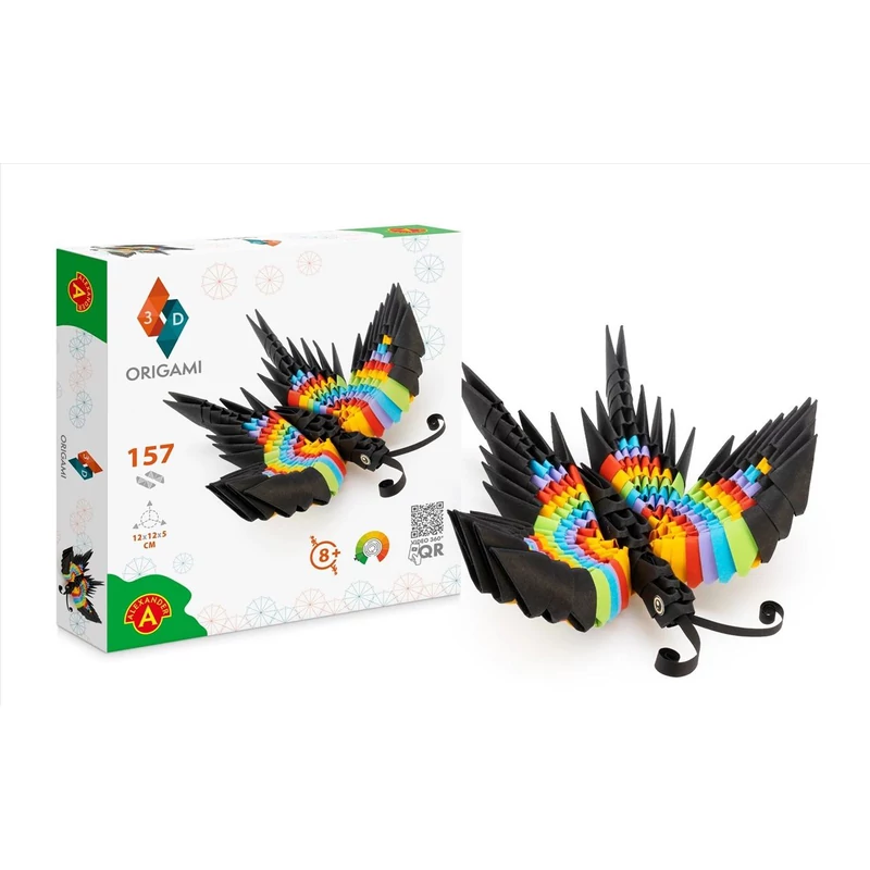 Origami 3D Pillangó papírhajtogatós építőjáték