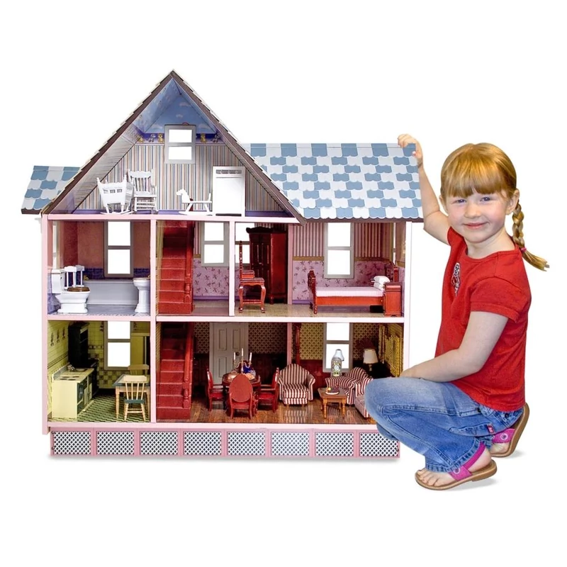 Melissa & Doug Emeletes fa babaház, viktoriánus