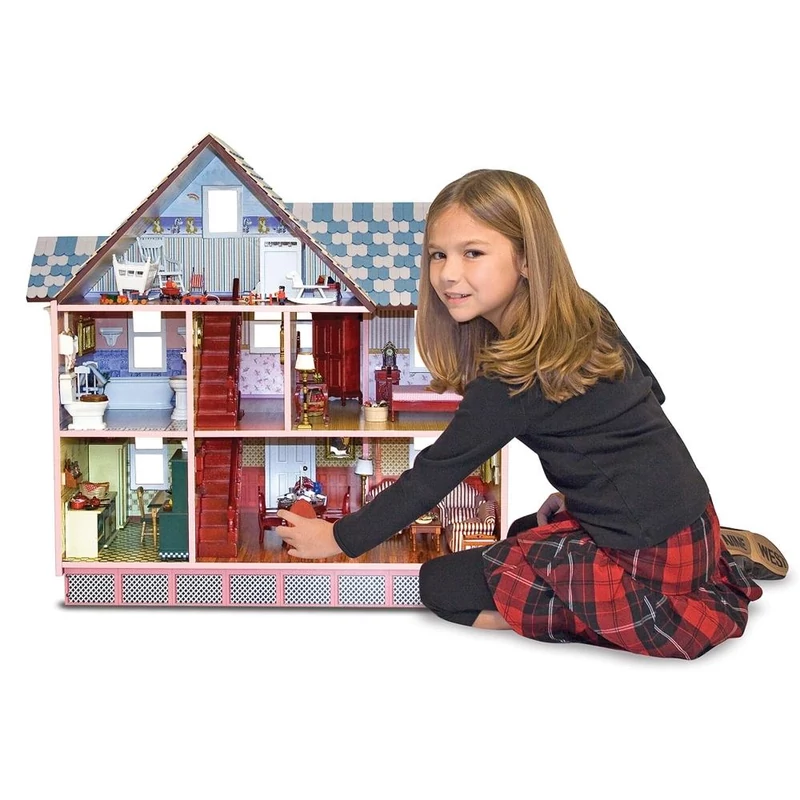Melissa & Doug Emeletes fa babaház, viktoriánus