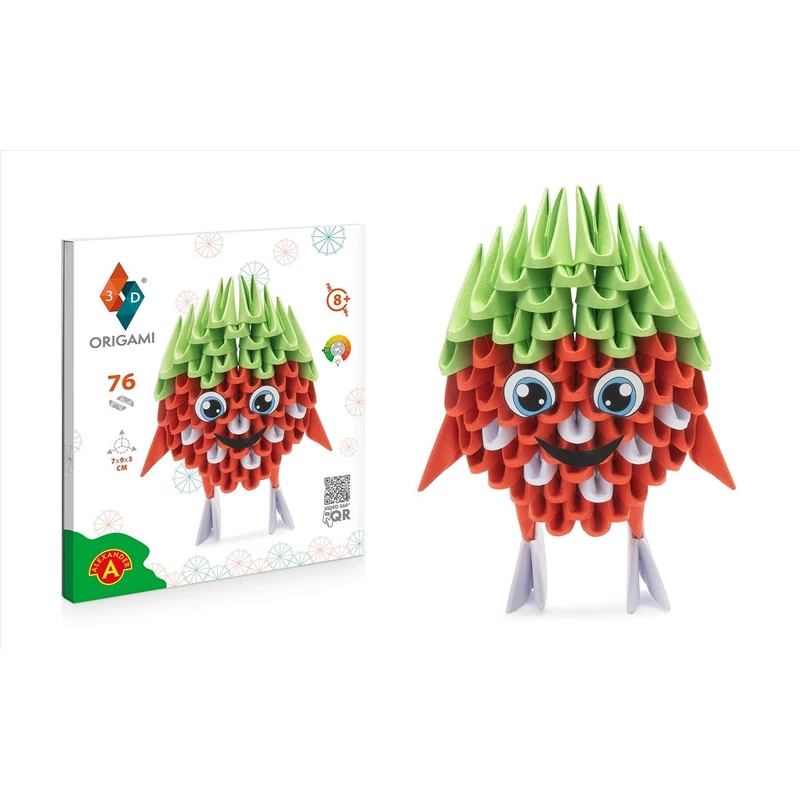 Origami 3D Szamóca papírhajtogatós építőjáték