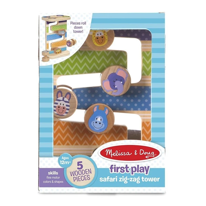 Melissa & Doug Fa készségfejlesztő játék, Cikk-cakk torony