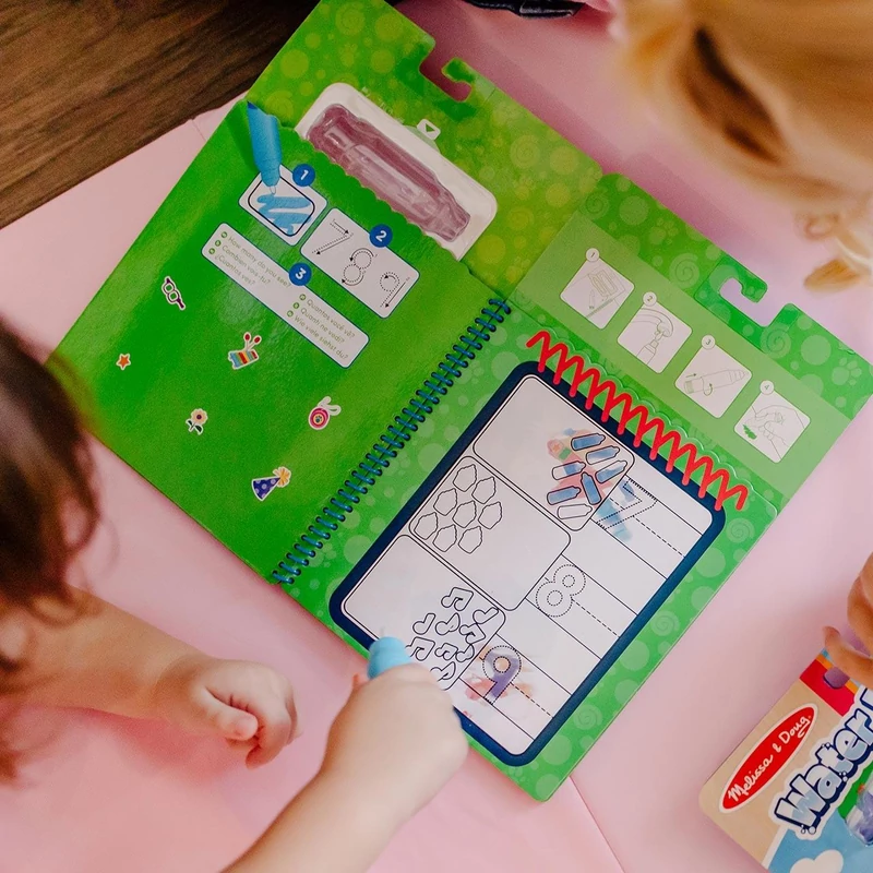 Melissa & Doug kreatív játék, rajzolás vízzel, Azúrkék nyomok és te - számolás