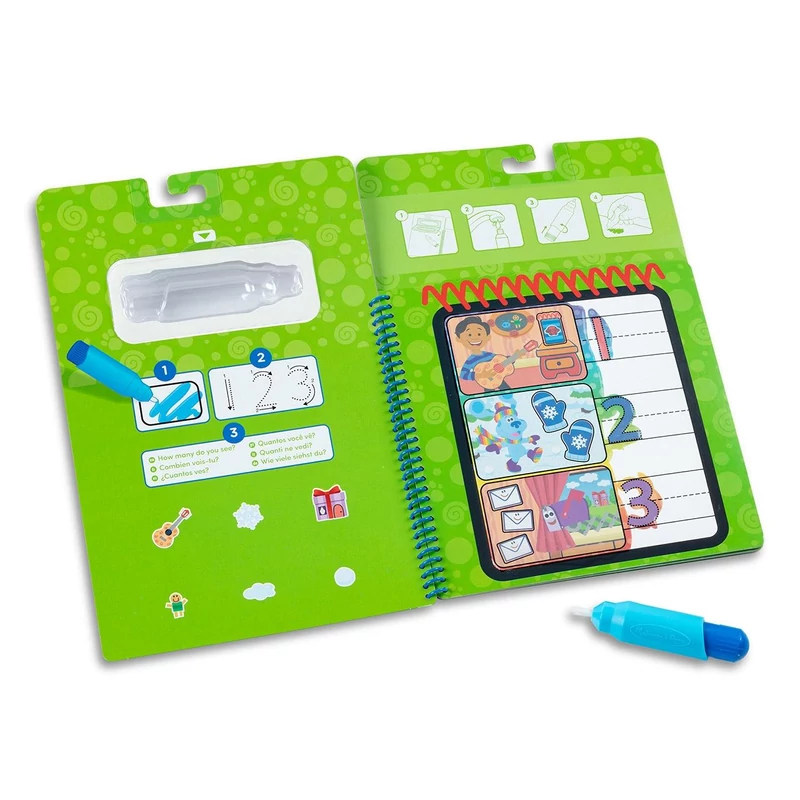 Melissa & Doug kreatív játék, rajzolás vízzel, Azúrkék nyomok és te - számolás