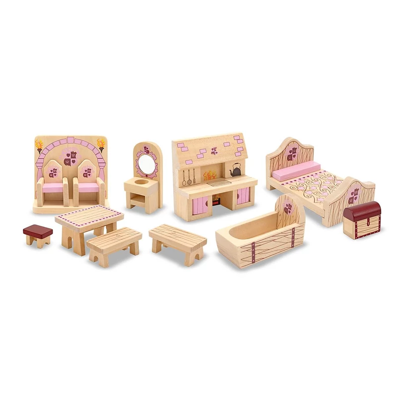 Melissa & Doug Fa bútorkészlet kastélyhoz