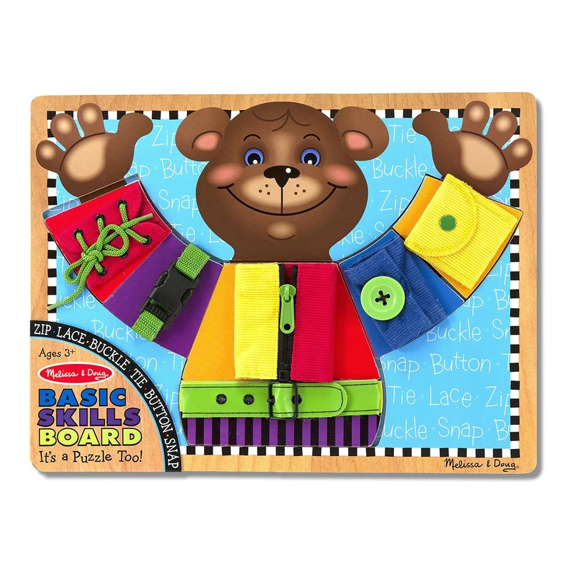Melissa & Doug Készségfejlesztő játék, Tanuló maci, öltözködés