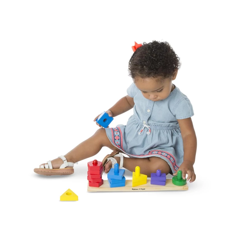 Melissa & Doug Fa készségfejlesztő játék, Formarendező Toronyépítő