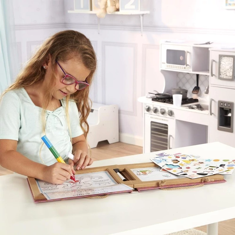 Melissa & Doug Kreatív játék, Letörölhető rajzoló és mágneses játékkészlet - hercegnő