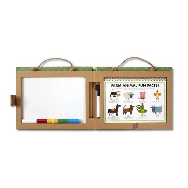 Melissa & Doug Kreatív játék, Letörölhető rajzoló és mágneses játékkészlet - Farm