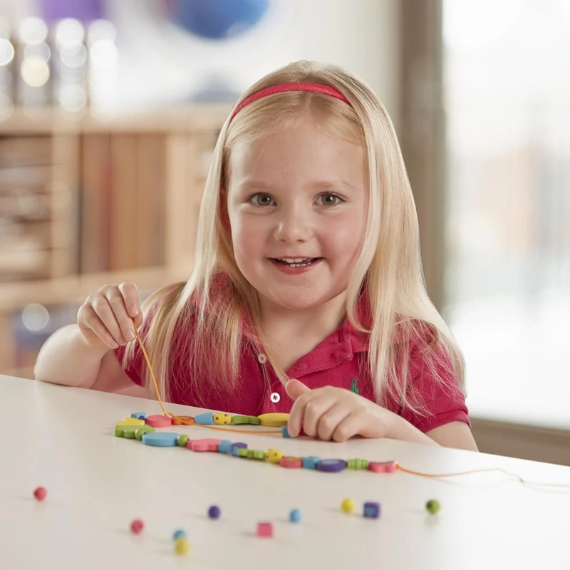 Melissa & Doug Kreatív játék, Fa gyöngy szett, bokréta