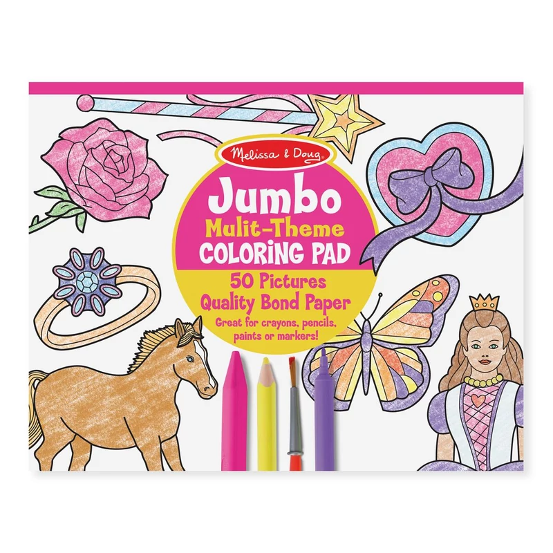 Melissa & Doug Kreatív játék, Jumbo színező, pink