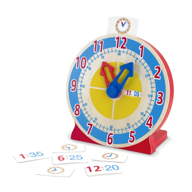 Melissa & Doug Fa készségfejlesztő játék, Forgasd és olvasd, óratanuló