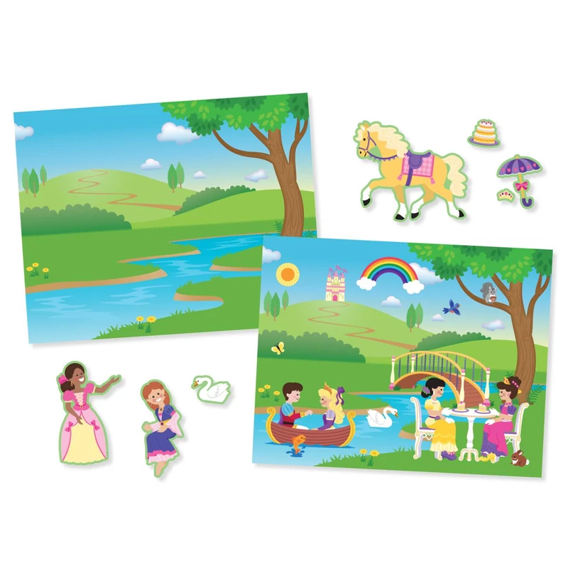 Melissa & Doug Kreatív játék, Újrahasználható matrica készlet, hercegnő