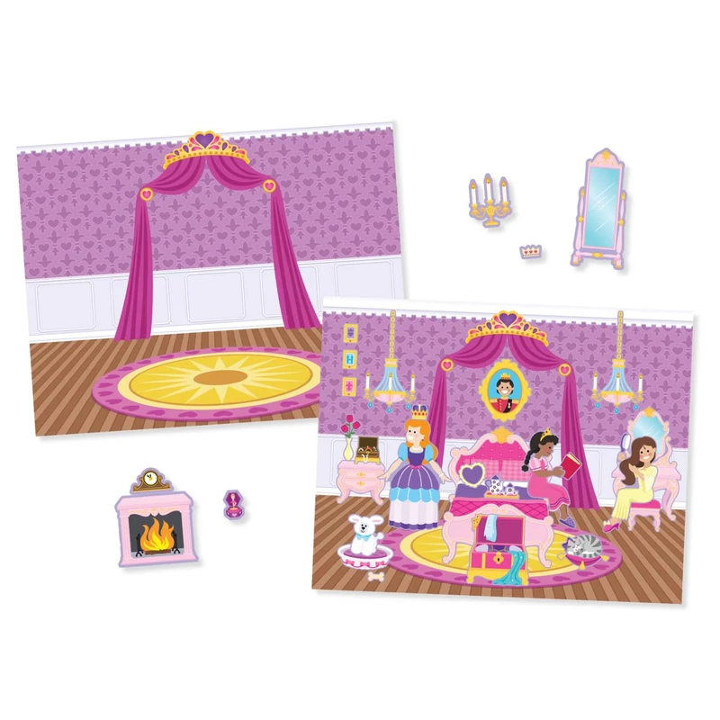 Melissa & Doug Kreatív játék, Újrahasználható matrica készlet, hercegnő