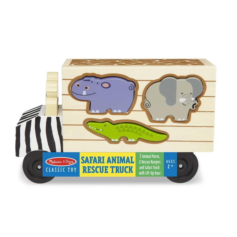 Melissa & Doug Fa készségfejlesztő játék, Állatos formaillesztő