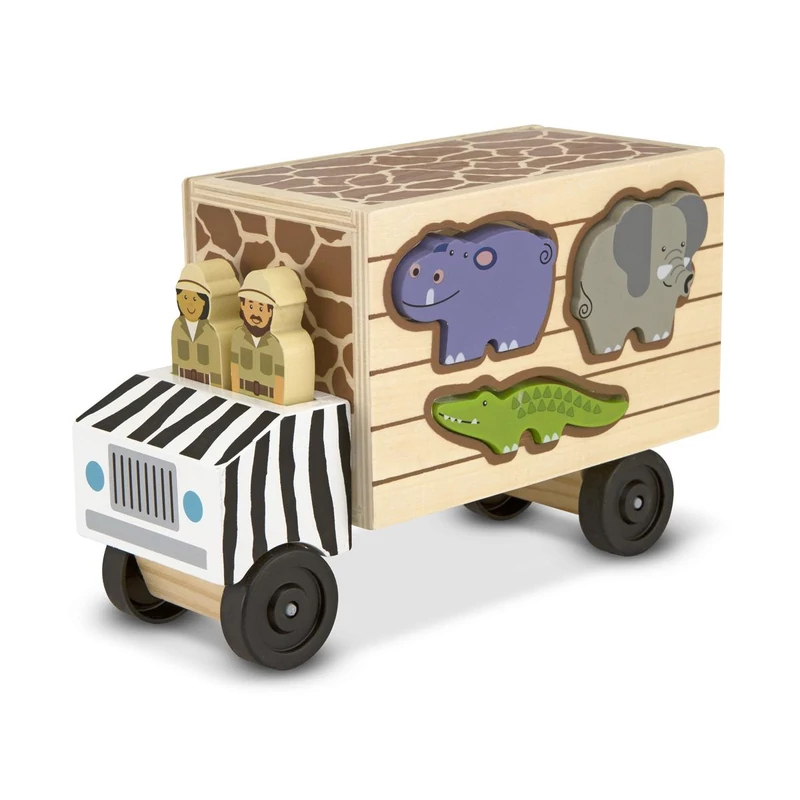 Melissa & Doug Fa készségfejlesztő játék, Állatos formaillesztő