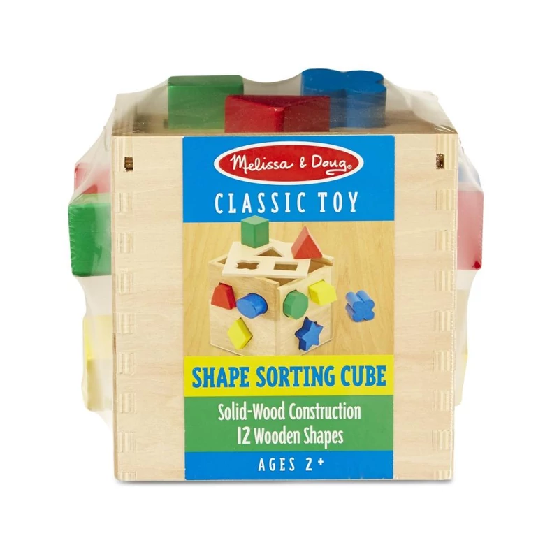Melissa & Doug Fa készségfejlesztő játék, Formarendező kocka