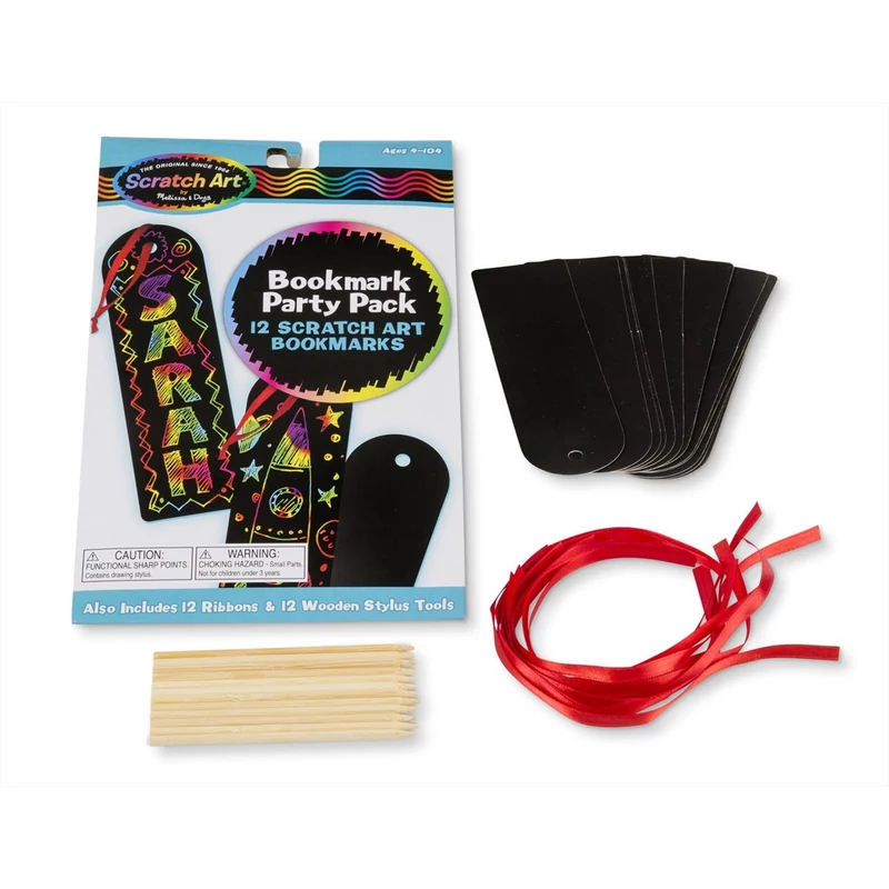 Melissa & Doug Kreatív játék, Képkarc, könyvjelzők, party szett