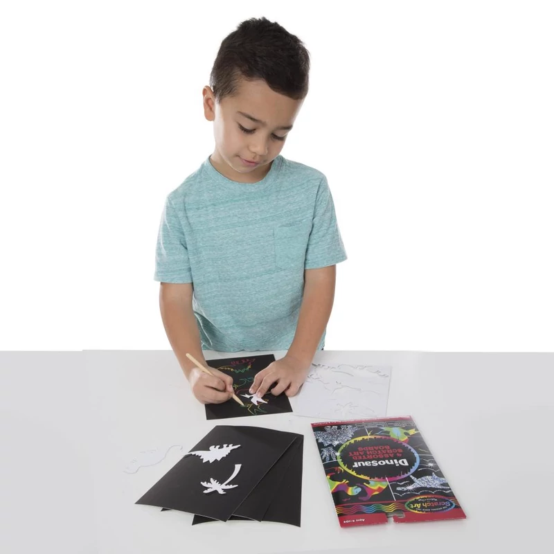 Melissa & Doug Kreatív játék, Képkarc, dínó